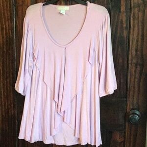 Design history women size XL lilac 3/4 length sleeve.